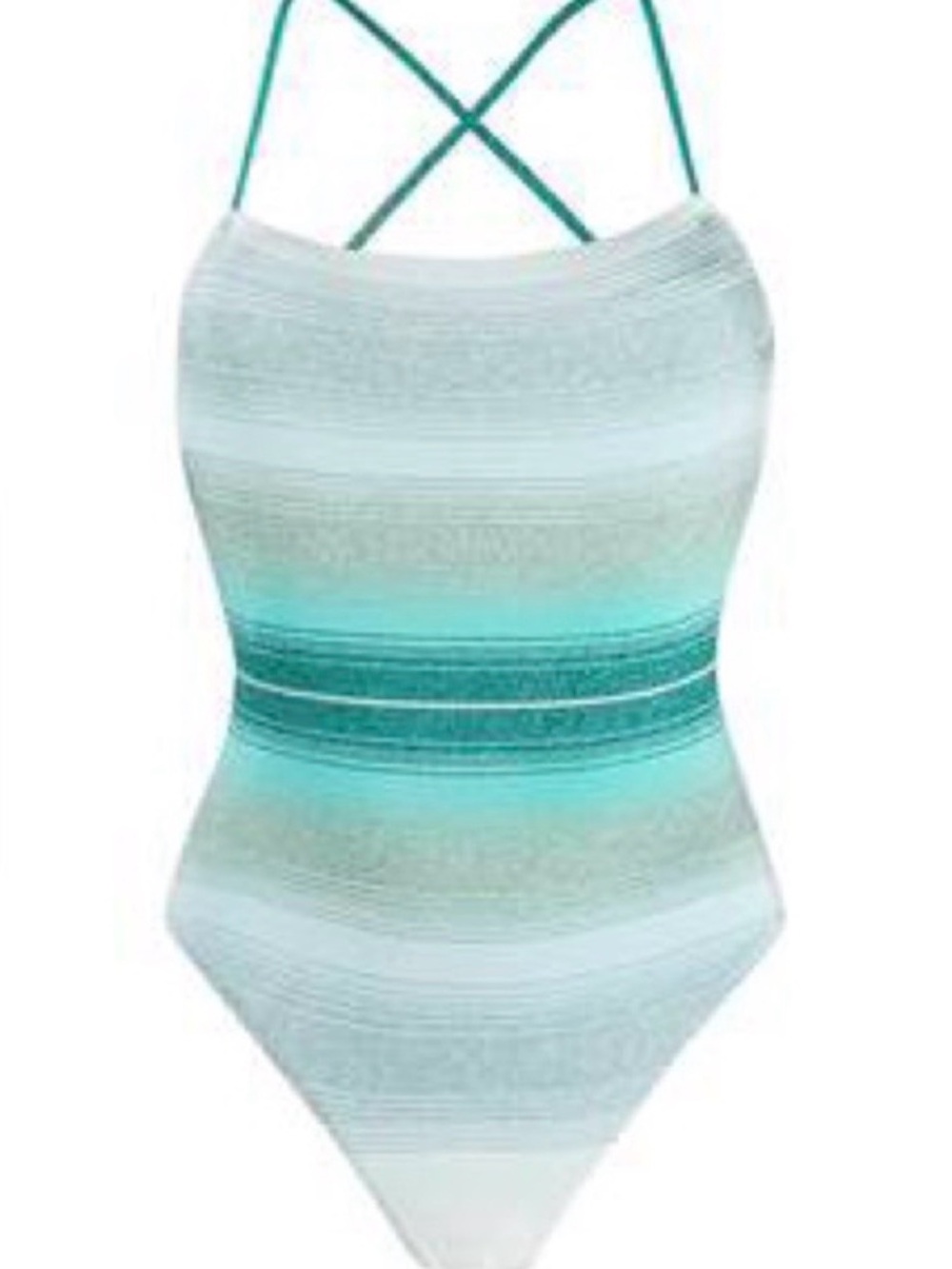 Missoni Teal & Aqua Ombre One-Piece Swimsuit - Picture 2 of 7